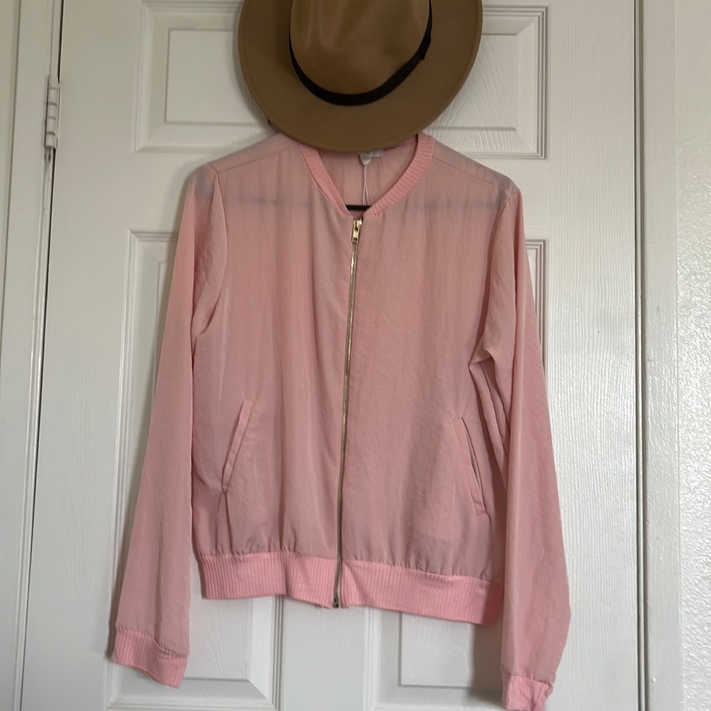 Sheer pink jacket